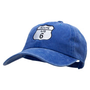 US 6 Embroidered Unstructured Cotton Cap