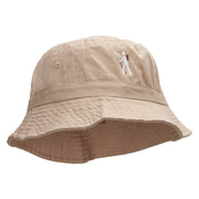 Hiking Man Symbol Embroidered Bucket Hat