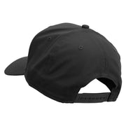 Captain Abstract Star Shape Embroidered Solid Cotton Twill Pro Style Cap - Black OSFM