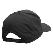 Captain Abstract Star Shape Embroidered Solid Cotton Twill Pro Style Cap - Black OSFM