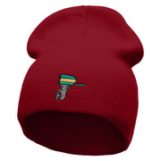 Boat Engine Embroidered 8 inch Acrylic Short Blank Beanie - Red OSFM