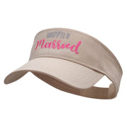 Happily Married Forever Embroidered Cotton Twill Sun Visor