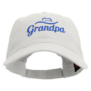 Grandpa Embroidered Deluxe Washed Twill Cap - White OSFM