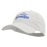 Grandpa Embroidered Deluxe Washed Twill Cap - White OSFM