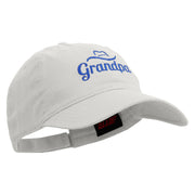 Grandpa Embroidered Deluxe Washed Twill Cap - White OSFM