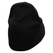 Hunt All Embroidered 8 Inch Short Beanie Made in USA - Black OSFM