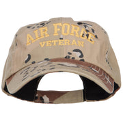 Air Force Veteran Letters Embroidered Camo Cap