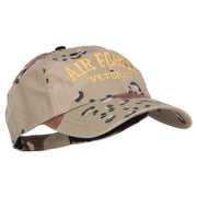 Air Force Veteran Letters Embroidered Camo Cap