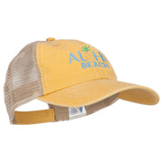 Aloha Beach Embroidered Washed Twill Trucker Cap