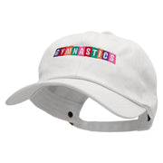 Colorful Gymnastics Embroidered Unstructured Cotton Twill Washed Cap - White OSFM