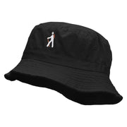 Hiking Man Symbol Embroidered Bucket Hat