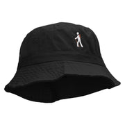 Hiking Man Symbol Embroidered Bucket Hat