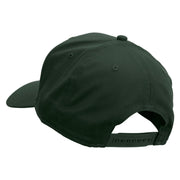 Captain Abstract Star Shape Embroidered Solid Cotton Twill Pro Style Cap - Dk-Green OSFM