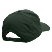 Captain Abstract Star Shape Embroidered Solid Cotton Twill Pro Style Cap - Dk-Green OSFM