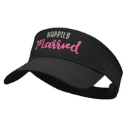 Happily Married Forever Embroidered Cotton Twill Sun Visor