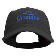 Grandpa Embroidered Deluxe Washed Twill Cap - Black OSFM