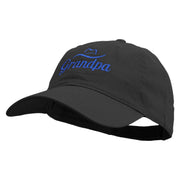 Grandpa Embroidered Deluxe Washed Twill Cap - Black OSFM