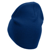 Hunt All Embroidered 8 Inch Short Beanie Made in USA - Royal-Blue OSFM