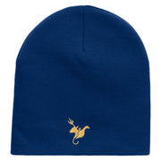 Hunt All Embroidered 8 Inch Short Beanie Made in USA - Royal-Blue OSFM