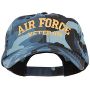 Air Force Veteran Letters Embroidered Camo Cap