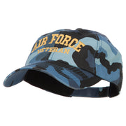 Air Force Veteran Letters Embroidered Camo Cap