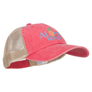 Aloha Beach Embroidered Washed Twill Trucker Cap