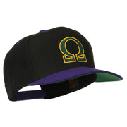 Greek Alphabet OMEGA Embroidered Cap