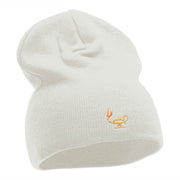 Oil Lamp Embroidered Short Beanie