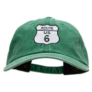 US 6 Embroidered Unstructured Cotton Cap