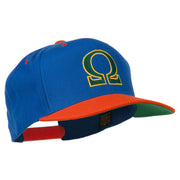 Greek Alphabet OMEGA Embroidered Cap