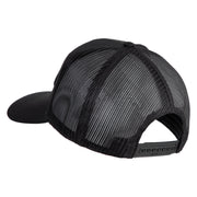Marine Mustang Black Patched Solid Cotton Twill Mesh Prostyle Cap - Black OSFM