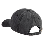 Chiffon Flower Iron on Patched Unstructured Pigment Dyed Cotton Cap - Black OSFM