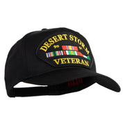Desert Storm 90-91 Veteran Patched Solid Cotton Twill 5 Panel Prostyle Snap Cap - Black OSFM