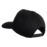 Silver USA Flag Never Forget Blue Red Line Patched Solid Cotton Twill 5 Panel Prostyle Snap Cap - Black OSFM