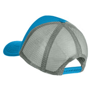Large C Patched Summer Foam Mesh Trucker Cap - Aqua Grey OSFM