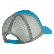 Large C Patched Summer Foam Mesh Trucker Cap - Aqua Grey OSFM