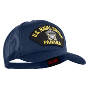 U.S. Naval Station Panama Patched Solid Cotton Twill Mesh Prostyle Cap - Navy OSFM