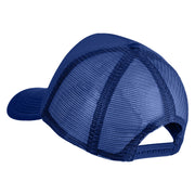 Large C Patched Summer Foam Mesh Trucker Cap - Royal OSFM