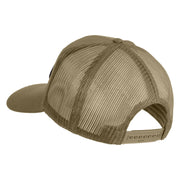 Marine Mustang Black Patched Solid Cotton Twill Mesh Prostyle Cap - Khaki OSFM