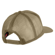 Marine Mustang Black Patched Solid Cotton Twill Mesh Prostyle Cap - Khaki OSFM