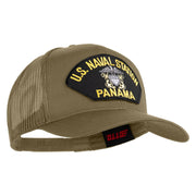U.S. Naval Station Panama Patched Solid Cotton Twill Mesh Prostyle Cap - Khaki OSFM