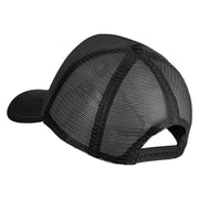Large C Patched Summer Foam Mesh Trucker Cap - Black OSFM