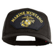 Marine Mustang Black Patched Solid Cotton Twill Mesh Prostyle Cap - Charcoal OSFM