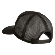 Marine Mustang Black Patched Solid Cotton Twill Mesh Prostyle Cap - Charcoal OSFM