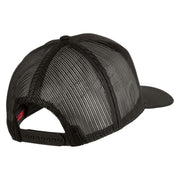 Marine Mustang Black Patched Solid Cotton Twill Mesh Prostyle Cap - Charcoal OSFM