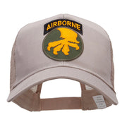 Airborne With Claw Circular Patched Cotton Mesh Cap