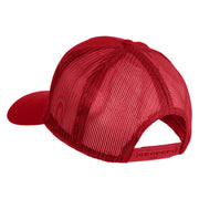 U.S. Naval Station Panama Patched Solid Cotton Twill Mesh Prostyle Cap - Red OSFM