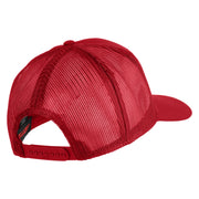 U.S. Naval Station Panama Patched Solid Cotton Twill Mesh Prostyle Cap - Red OSFM