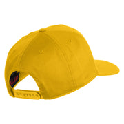 Silver USA Flag Never Forget Blue Red Line Patched Solid Cotton Twill 5 Panel Prostyle Snap Cap - Yellow OSFM