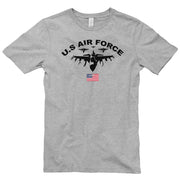 Air Force Squadron Graphic Design Short Sleeve Cotton Jersey T-Shirt